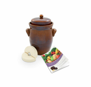 Gärtopf Form 2, 5,0 Liter inkl. Deckel + Stein