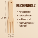 Krautgabel aus Buchenholz, 28 x 4,5 cm