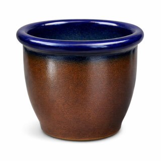 Andromeda, dunkelbraun-matt mit blauen Rand 37x 32 cm