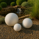 Garten Deko-Kugel, Ø 20 cm, weiß-matt