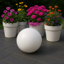 Garten Deko-Kugel, Ø 35 cm, weiß-matt