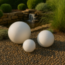 Garten Deko-Kugel, Ø 40 cm, weiß-matt