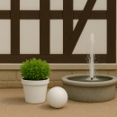 Garten Deko-Kugel, Ø 40 cm, weiß