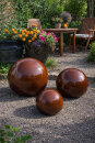 Garten Deko-Kugel, Ø 40 cm, braun-glänzend