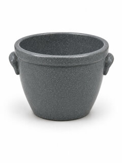 Pflanzkübel Venus II mit Henkel, 36 x 26 cm, Grau-Grani