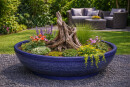 Pflanzschale Flach XXXL, 110 x 26 cm, blau