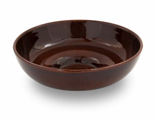 Bonsaischale / Pflanzschale Elegance Ø 31.5 x 10.0 cm, braun-glänzend