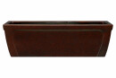 Blumenkasten, 48x20x18cm, braun-glänzend