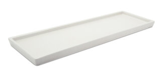 Untersetzer 56 x 18 cm für Balkonkasten 58x20x18cm, weiß