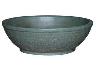 Pflanzschale Flach XXL, 80 x 24 cm, grün-matt
