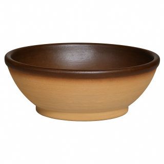 Pflanzschale Flach, 38 x 16 cm, braun-natur
