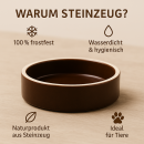 800 ml Kleintier Napf, Rand unglasiert 20x5,3 cm, braun