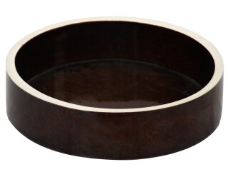 1 Liter Kleintier Napf, Rand unglasiert 23,5x5,8 cm, braun