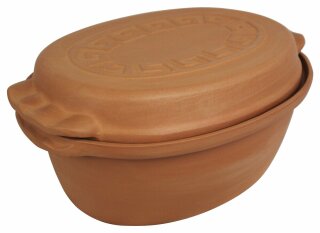 K&K Bräter 4,5 Liter aus Steingut 39x25x15 cm unglasiert