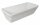 Brotbackform/Kuchenbackform rechteckig 30x12x8cm aus Steingut, weiß