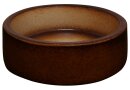 500ml Bonsaischale rund, 15 x 5 cm, braun, vollglasiert