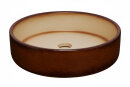 800ml Bonsaischale rund, 20 x 6 cm, braun, vollglasiert