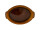 Auflaufform klein oval 28x20x6 (LxBxH) braun/gelb, aus Steingut