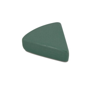 Unterlegfuß dreieckig 7x8 cm, grün-geflammt