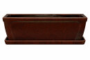 Balkonkasten, 48x20x18 cm mit Unterschale, braun-glänzend