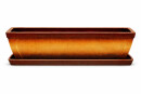 Balkonkasten, 58x20x18 cm mit Unterschale 56x18cm , braun-geflammt