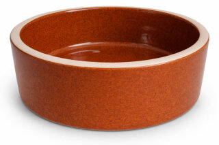 500 ml Futternapf 15,5x5,5 cm, Rand unglasiert, Braun