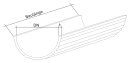 Halbschale DN 300mm Baulänge 1000mm aus Steinzeug-Keramik