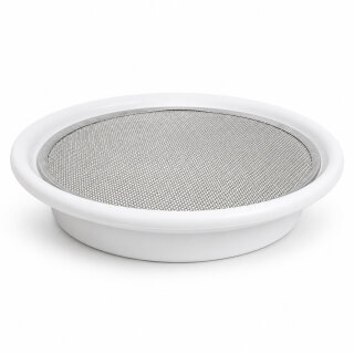 Sprossenschale mit Edelstahlsieb 19 cm – Keramikschale für Kresse & Microgreens, weiß