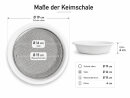 Keimschale mit Edelstahlsieb 19 cm –  Keramikschale für Sprossen & Microgreens, weiß
