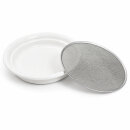 Keimschale mit Edelstahlsieb 19 cm –  Keramikschale für Sprossen & Microgreens, weiß