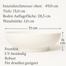 Bonsaischale Ø51x16 cm Pflanzschale Elegance, weiß