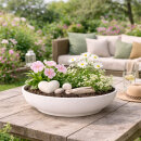 Bonsaischale Ø51x16 cm Pflanzschale Elegance, weiß