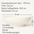 Bonsaischale Ø51x16 cm Pflanzschale Elegance, weiß