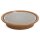 Sprossenschale mit Edelstahlsieb 19 cm – Keramikschale für Kresse & Microgreens, braun