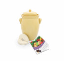 Gärtopf 7,0 Liter inkl. Deckel + Stein [Form 2] beige