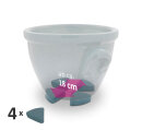 4er-Set Unterlegfüße dreieckig 7×8 cm, blau
