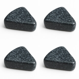 4er-Set Unterlegfüße dreieckig 7×8 cm , grau-granit
