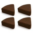 4er-Set Unterlegfüße dreieckig 7×8 cm, braun-matt