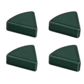 4er-Set Unterlegfüße dreieckig 7×8 cm, dunkelgrün