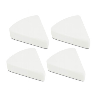 4er-Set Unterlegfüße dreieckig 7×8 cm, weiß