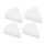 4er-Set Unterlegfüße dreieckig 7×8 cm, weiß