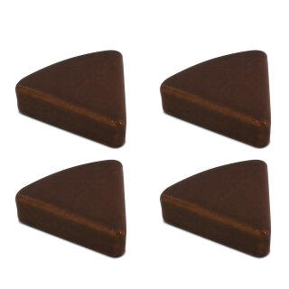 4er-Set Unterlegfüße dreieckig 7×8 cm, braun-glänzend