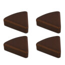 4er-Set Unterlegfüße dreieckig 7×8 cm, braun-glänzend