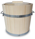 10L Holz Gäreimer mit Pressdeckel, Haltegriffen und...