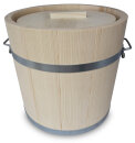 15L Holz Gäreimer mit Pressdeckel, Haltegriffen und...