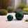 2er Set Dekokugeln  – Ø 20 & 30 cm – Keramik Kugeln für Garten, Terrasse & Balkon, Dunkelgrün