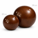 2er Set Dekokugeln – Ø 20 & 30 cm – Keramik Kugeln für Garten, Terrasse & Balkon, Braun