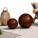 2er Set Dekokugeln – Ø 20 & 30 cm – Keramik Kugeln für Garten, Terrasse & Balkon, Braun