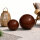 2er Set Dekokugeln – Ø 20 & 30 cm – Keramik Kugeln für Garten, Terrasse & Balkon, Braun