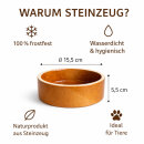 500 ml Futternapf 15,5x5,5 cm, Rand unglasiert, Honigbraun